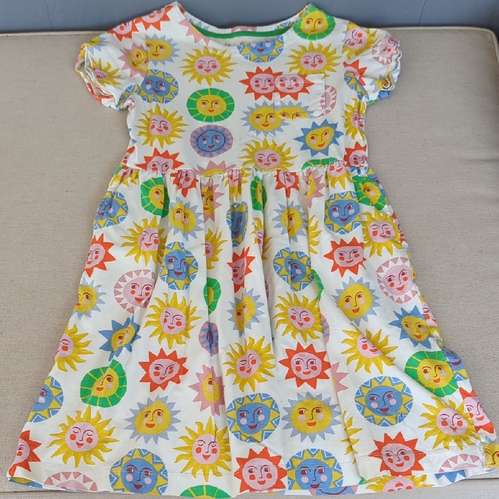 Colorful Mini Boden Sun Print Kids Dress
